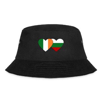 Ireland Bulgaria Flag Heart - Bucket Hat - black - Front - Lela (165cm)
