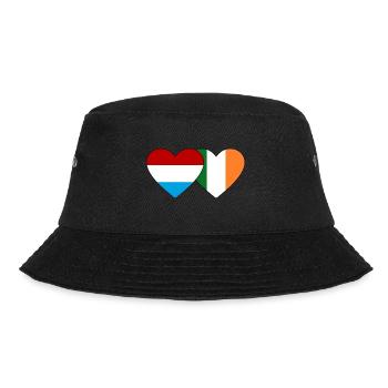 Luxembourg Ireland Flag Heart - Bucket Hat - black - Front - Lela (165cm)