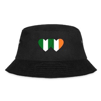 Nigeria Ireland Flag Heart - Bucket Hat - black - Front - Lela (165cm)