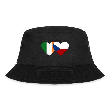 Irland Tschechien Flagge Herz - Bucket Hat - Schwarz - Vorne - Lela (165cm)