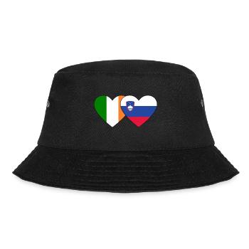 Ireland Slovenia Flag Heart - Bucket Hat - black - Front - Lela (165cm)