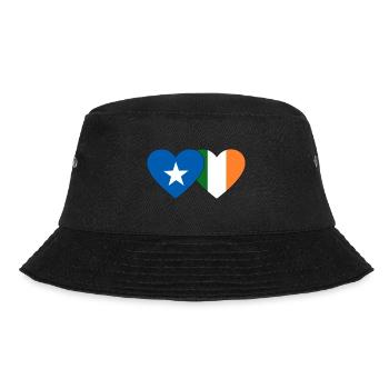 Somalia Ireland Flag Heart - Bucket Hat - black - Front - Lela (165cm)