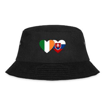 Irland Slowakei Flagge Herz - Bucket Hat - Schwarz - Vorne - Lela (165cm)