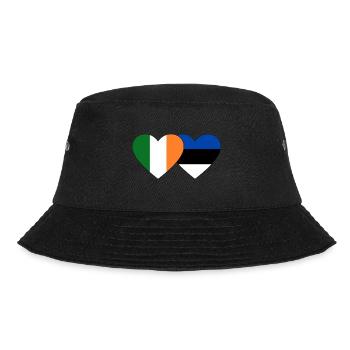 Irland Estland Flagge Herz - Bucket Hat - Schwarz - Vorne - Lela (165cm)