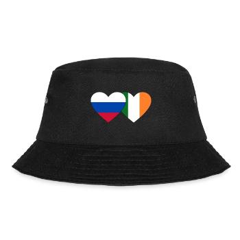 Russland Irland Flagge Herz - Bucket Hat - Schwarz - Vorne - Lela (165cm)