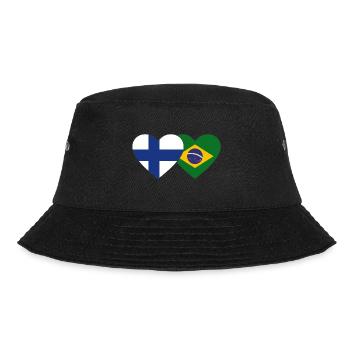 Finlande Brésil Flag Heart - Bob - noir - Devant - Lela (165cm)