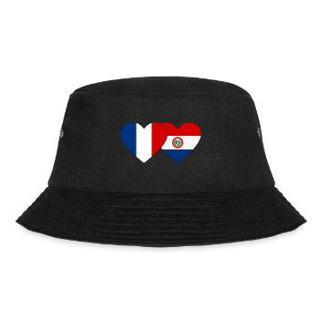 France Paraguay Heart Flag - Bucket Hat - black - Front - Lela (165cm)