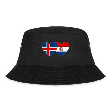 Iceland Paraguay Heart Flag - Bucket Hat - black - Front - Lela (165cm)