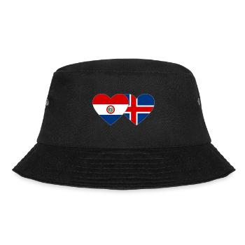 Paraguay Island Heart Flag - Bucket Hat - black - Front - Lela (165cm)
