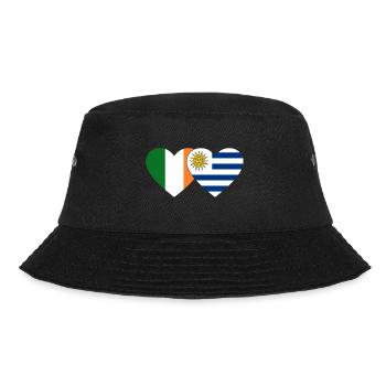 Ireland Uruguay Heart Flag - Bucket Hat - black - Front - Lela (165cm)
