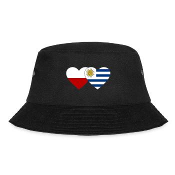 Poland Uruguay Heart Flag - Bucket Hat - black - Front - Lela (165cm)