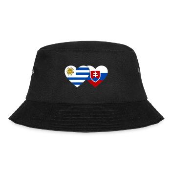Uruguay Slovakia Heart Flag - Bucket Hat - black - Front - Lela (165cm)