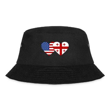Drapeau du cœur de la Géorgie des États-Unis - Bob - noir - Devant - Lela (165cm)