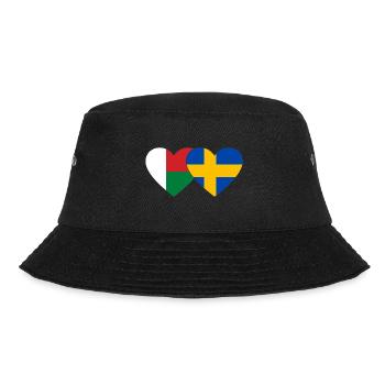 Madagascar Suède Drapeau du Cœur - Bob - noir - Devant - Lela (165cm)