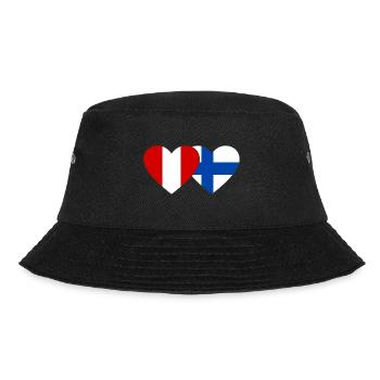 Pérou Finlande Drapeau du cœur - Bob - noir - Devant - Lela (165cm)