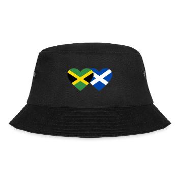 Jamaika Schottland Herz Flagge - Bucket Hat - Schwarz - Vorne - Lela (165cm)