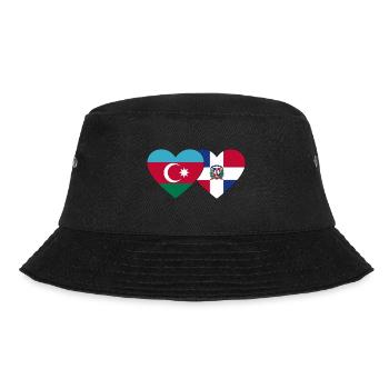 Azerbaïdjan République dominicaine Drapeau Coeur - Bob - noir - Devant - Lela (165cm)
