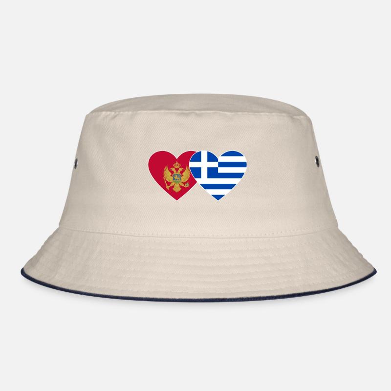 Montenegro Greece flag Bucket Hat