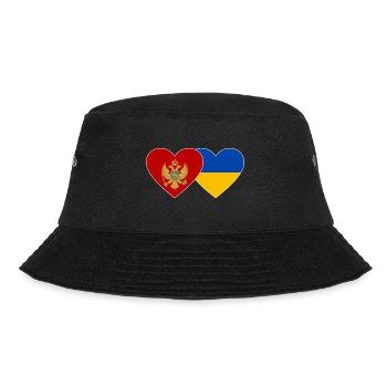 Montenegro Ukraine Flagge - Bucket Hat - Schwarz - Vorne - Lela (165cm)