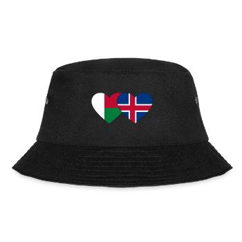Madagaskar Island Flagge Herz - Bucket Hat - Schwarz - Vorne - Lela (165cm)