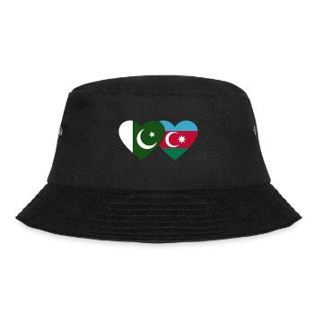 Pakistan Azerbaijan Flag Heart - Bucket Hat - black - Front - Lela (165cm)