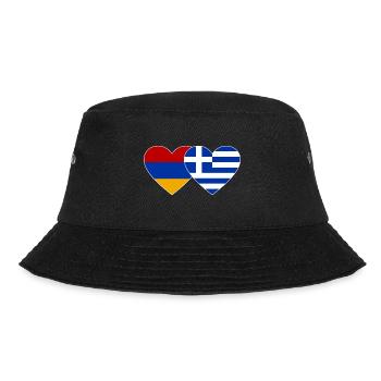 Armenien Griechenland Flagge Herz - Bucket Hat - Schwarz - Vorne - Lela (165cm)