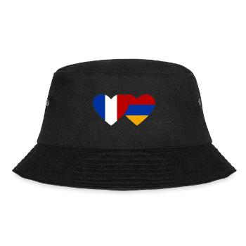 France Arménie Flag Coeur - Bob - noir - Devant - Lela (165cm)