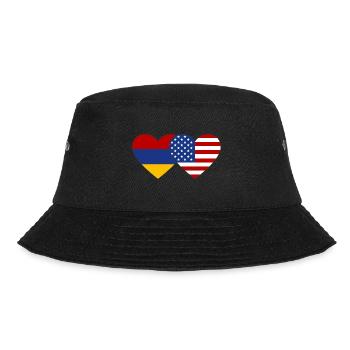 Arménie USA Flag Heart - Bob - noir - Devant - Lela (165cm)