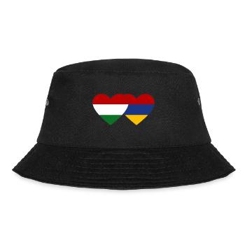 Ungarn Armenien Flagge Herz - Bucket Hat - Schwarz - Vorne - Lela (165cm)