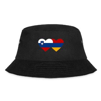 Slowenien Armenien Flagge Herz - Bucket Hat - Schwarz - Vorne - Lela (165cm)