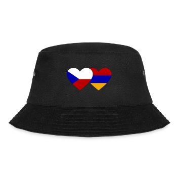 Tschechien Armenien Flagge Herz - Bucket Hat - Schwarz - Vorne - Lela (165cm)