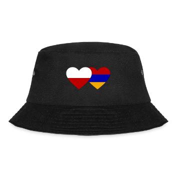Polen Armenien Flagge Herz - Bucket Hat - Schwarz - Vorne - Lela (165cm)