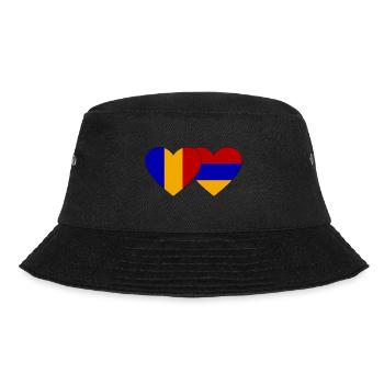 Rumänien Armenien Flagge Herz - Bucket Hat - Schwarz - Vorne - Lela (165cm)