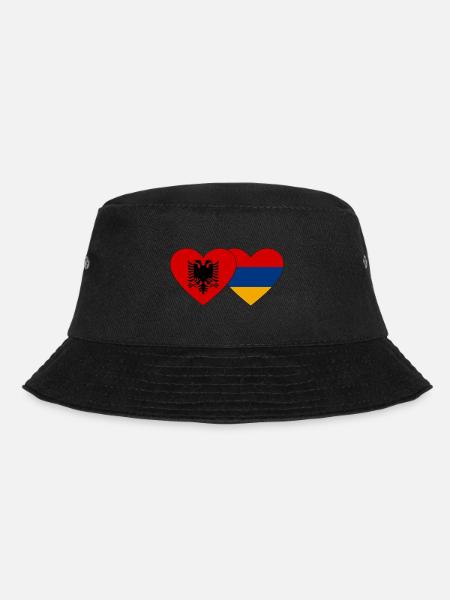 Albanie Arménie Drapeau Coeur - Bob - noir