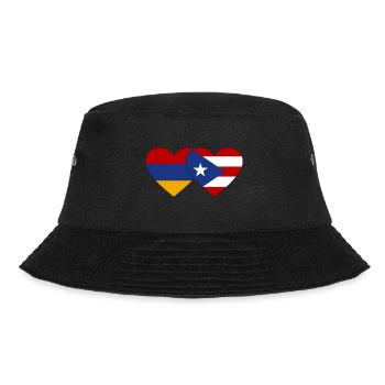 Armenien Kuba Flagge Herz - Bucket Hat - Schwarz - Vorne - Lela (165cm)