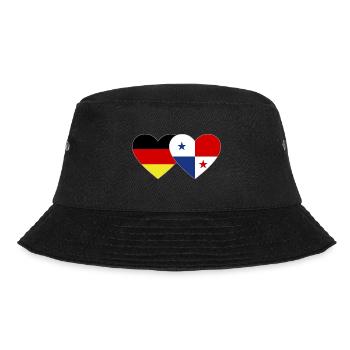 Germany Panama Flag Heart - Bucket Hat - black - Front - Lela (165cm)
