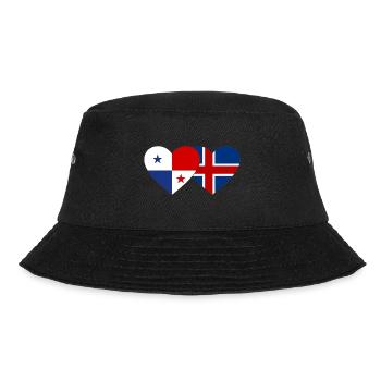 Panama Island Flag Heart - Bucket Hat - black - Front - Lela (165cm)