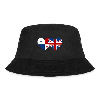 Panama England Flag Heart - Bucket Hat - black - Front - Lela (165cm)