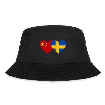 China Sweden Heart Flag - Bucket Hat - black - Front - Lela (165cm)