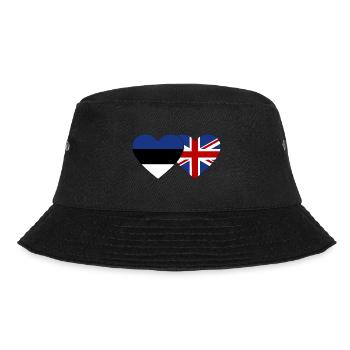 Estonie Angleterre Drapeau Coeur - Bob - noir - Devant - Lela (165cm)