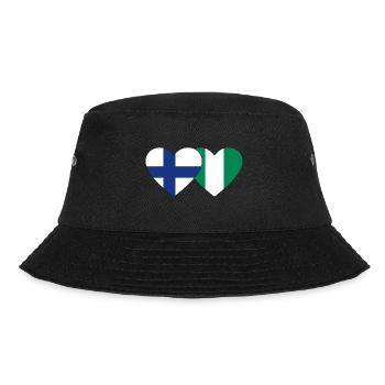 Finlande Nigeria Drapeau Coeur - Bob - noir - Devant - Lela (165cm)