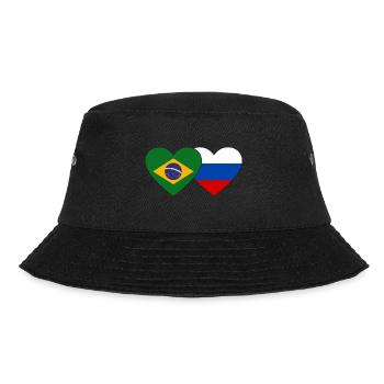 Brésil Russie Flag Coeur - Bob - noir - Devant - Lela (165cm)
