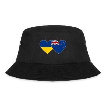 Drapeau de l’Ukraine Nouvelle-Zélande Cœur - Bob - noir - Devant - Lela (165cm)