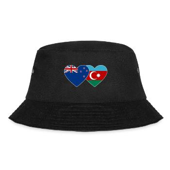 Neuseeland Aserbaidschan Flagge Herz - Bucket Hat - Schwarz - Vorne - Lela (165cm)