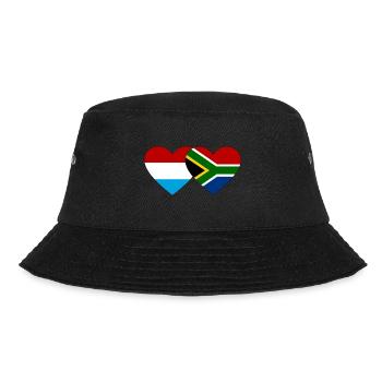 Luxembourg South Africa Flag Heart - Bucket Hat - black - Front - Lela (165cm)