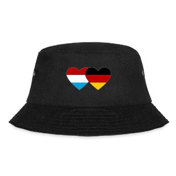 Luxembourg Germany Flag Heart - Bucket Hat - black - Front - Lela (165cm)