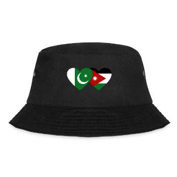 Pakistan Jordan Flag Heart - Bucket Hat - black - Front - Lela (165cm)