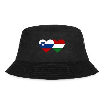 Slowenien Ungarn Flagge Herz - Bucket Hat - Schwarz - Vorne - Lela (165cm)