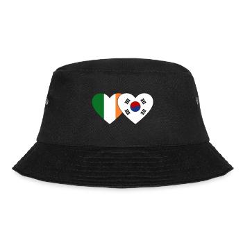 Ireland South Korea Flag Heart - Bucket Hat - black - Front - Lela (165cm)