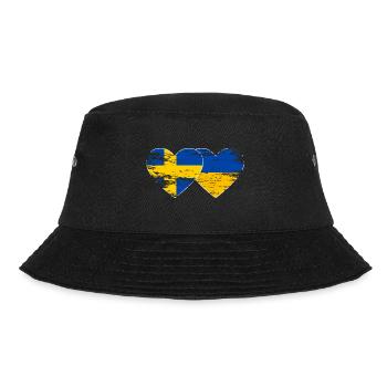 Suède Ukraine drapeau coeur utilisé - Bob - noir - Devant - Lela (165cm)
